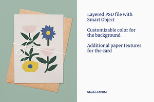 Invitation Card With Envelope Mockup