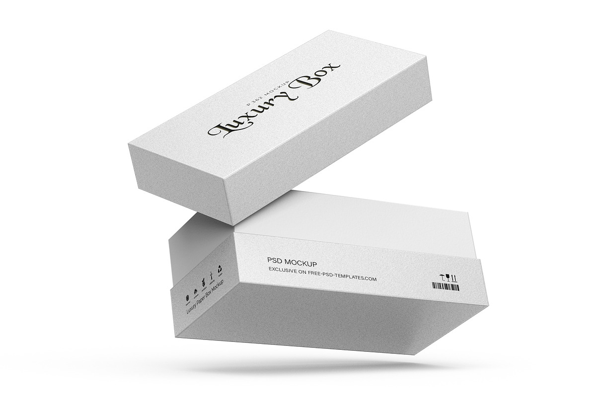 Luxury Two Piece Rigid Box Mockup, a Packaging Mockup by Ram Studio LLC (Photo 9 of 11)