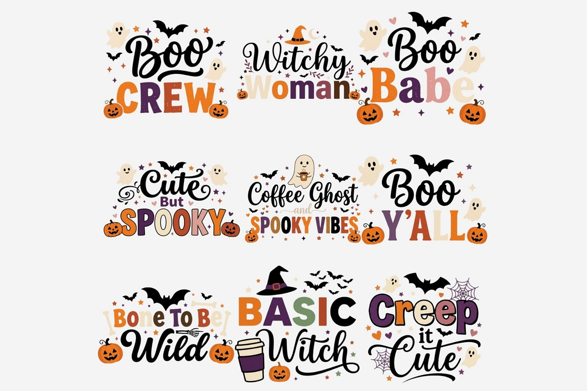 Halloween Quotes PNG Bundle, a Seasonal Illustration by Tanya Kart (Photo 9 of 11)