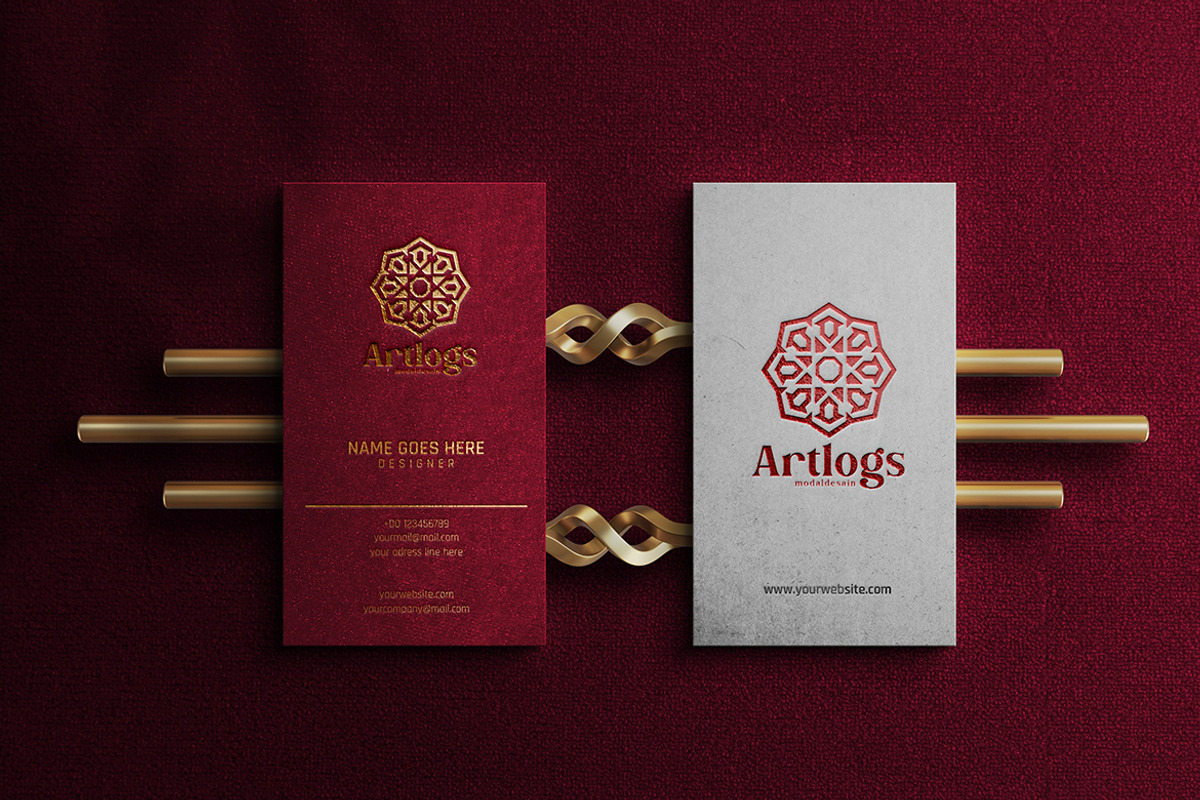 Luxury Business Card Mockup, a Branding & Logo Template by Artlogs x Modaldesain (Photo 4 of 4)