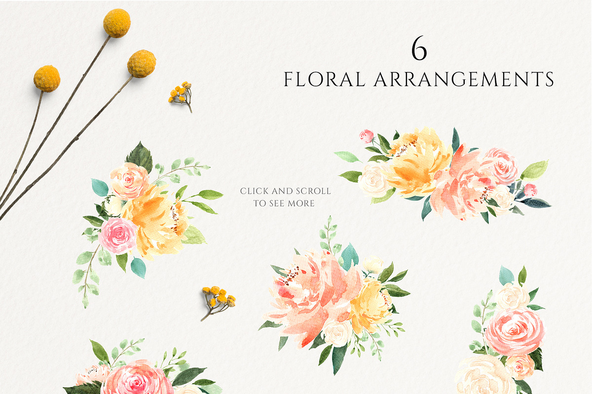 Watercolor Floral Set - Charming, an Illustration by Pixavics (Photo 5 of 9)