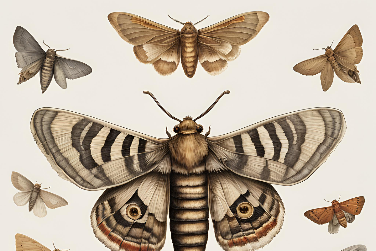 Vintage Moths, an Animal Illustration by Karliefie (Photo 3 of 6)