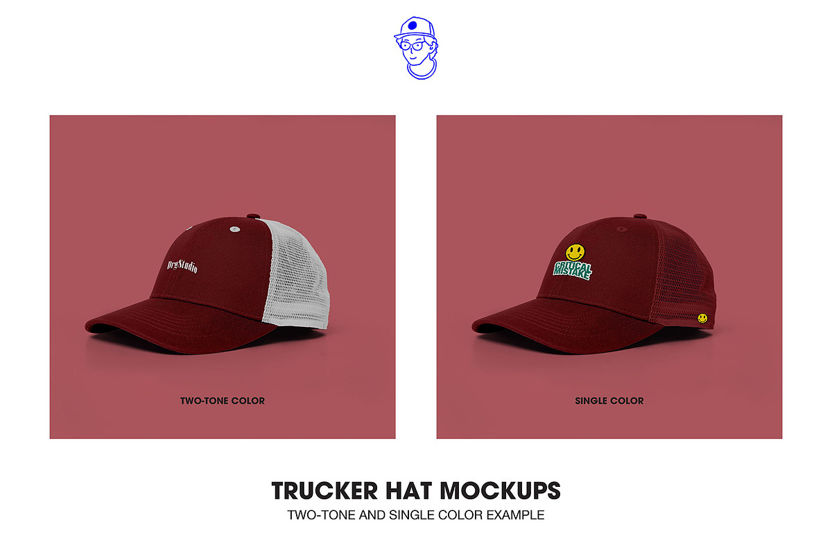 TRUCKER HAT MOCKUPS, a Hat Mockup by made_by_nope (Photo 3 of 6)