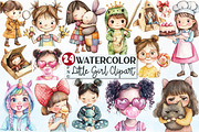 Quirky Little Girl Sublimation Clipa, a Seasonal Illustration by Rose Art (Thumbnail 1 of 3)