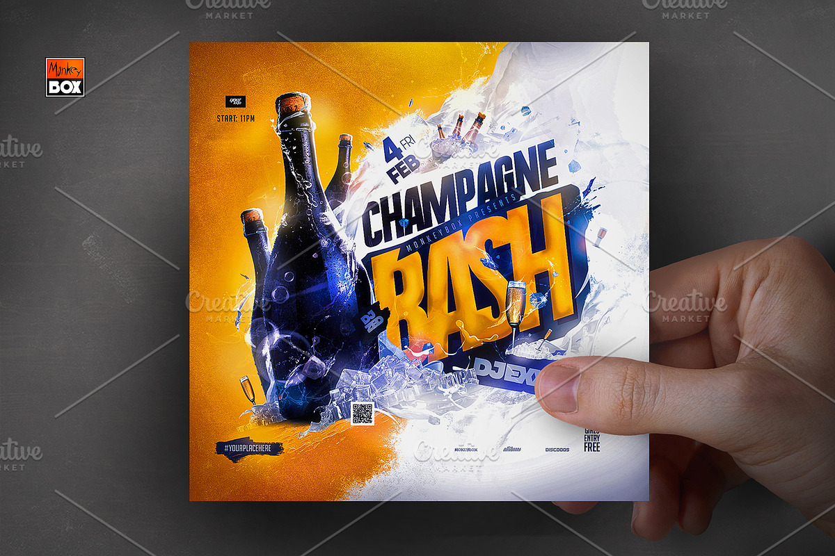 Champagne Party Flyer, a Flyer Template by MonkeyBOX (Photo 3 of 3)