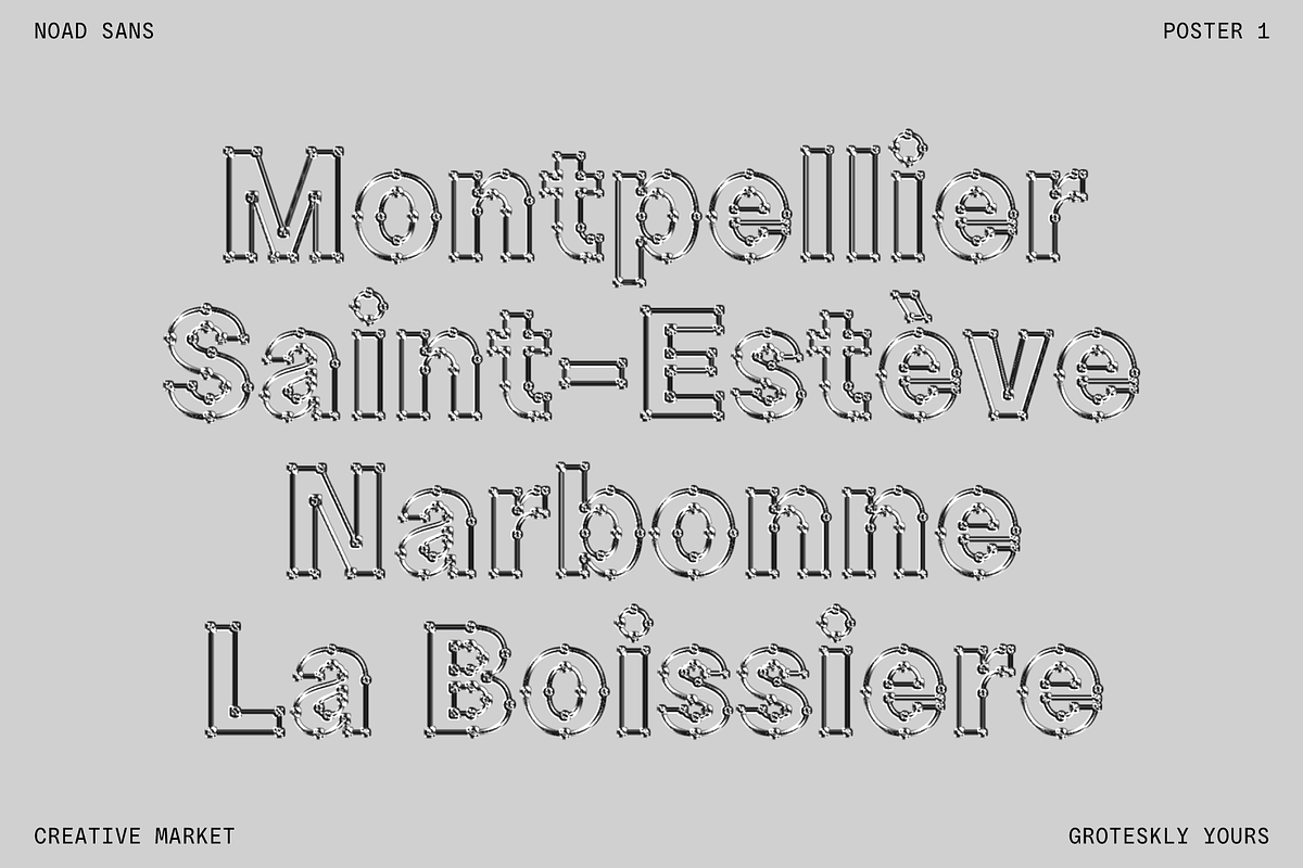 Noad Sans – Experimental Type Family, a Sans Serif Font by Eugene Tantsurin (Photo 2 of 15)