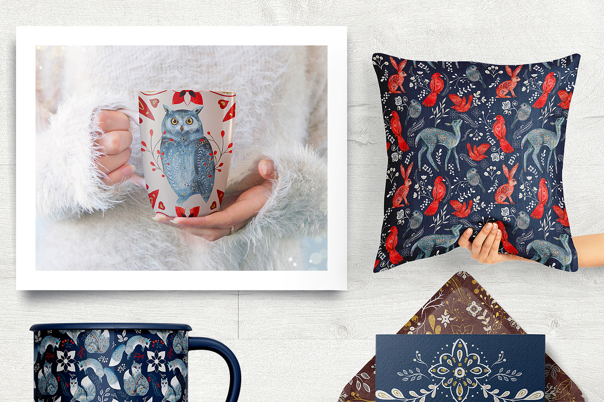Taika: Big Folk Art Collection, an Animal Illustration by Busy May Studio (Photo 10 of 14)