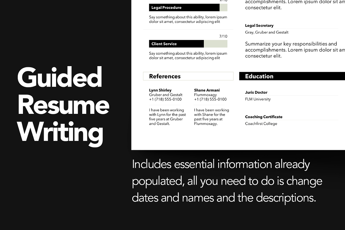 Modern Sophisticated Black and White, a Resume Template by Knockout Prezo (Photo 5 of 10)