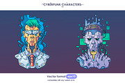 16 Cyberpunk Characters, a Technology Illustration by Andrew_Derr (Thumbnail 4 of 8)