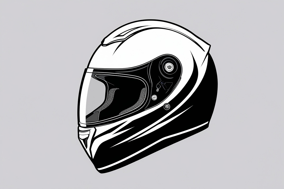 Motorcycle Helmet Vector Clipart Set, an Illustration by Gfx_Store (Photo 7 of 7)