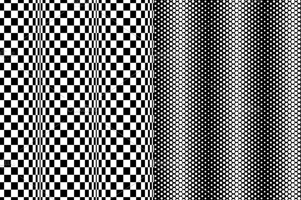 Black & White Op Art Patterns preview 5