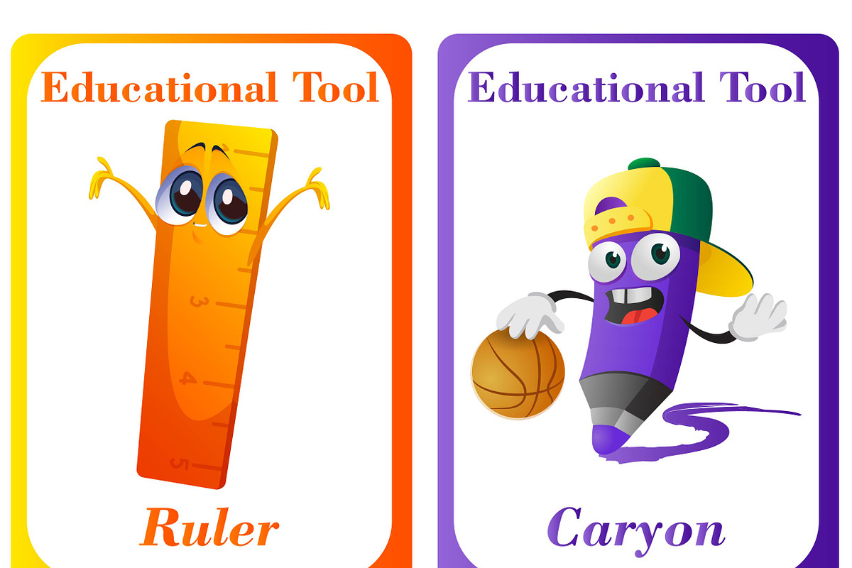 Educational Tool Flash Card for Kids, a Card Template by DigitalsDesigns (Photo 2 of 4)