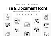 Animated File and Document Icons, an Outline Icon by Vectors Market (Thumbnail 1 of 8)