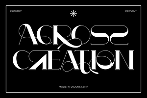 ACROSS CREATION FONT