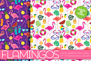Flamingo Patterns and Backgrounds, a Pattern Graphic by PinkPueblo (Thumbnail 2 of 3)