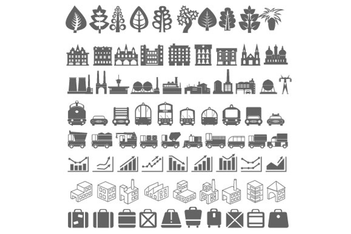 Set of different icons, an Outline Icon by AlexZeL (Photo 2 of 7)