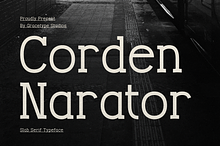 Corden Narator | Slab Serif Typeface