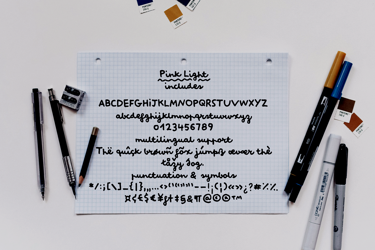 Pink Light cute script font with SVG, a Handwritten Font by Ana's Fonts (Photo 4 of 11)