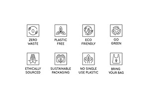 Zero Waste - Icons And Illustrations