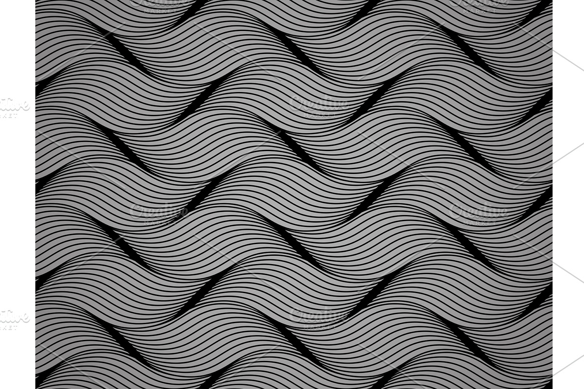 The geometric pattern with wavy, a Decorative Illustration by RODINA (Photo 1 of 3)