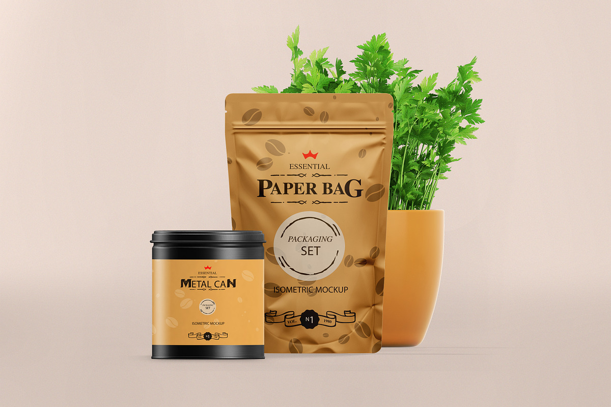 Paper Pouch Mockup, a Cups & Container Mockup by IsometricWorld (Photo 6 of 22)