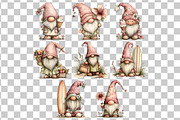 Summer Gnome Watercolor Clipart PNG, a Seasonal Illustration by Nicolle's Colorful Art (Thumbnail 3 of 3)