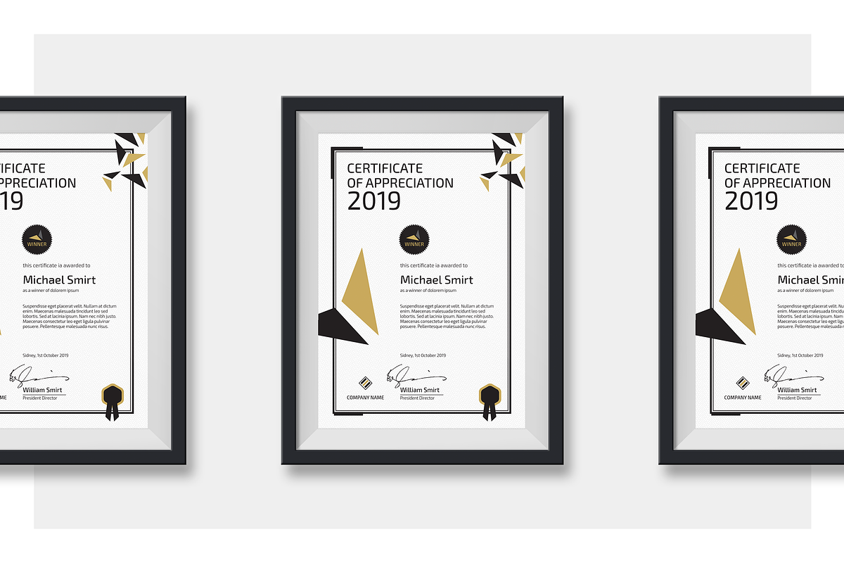 Modern Certificate, a Stationery Template by silukEight (Photo 5 of 7)
