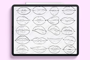 Procreate Lips Stamps