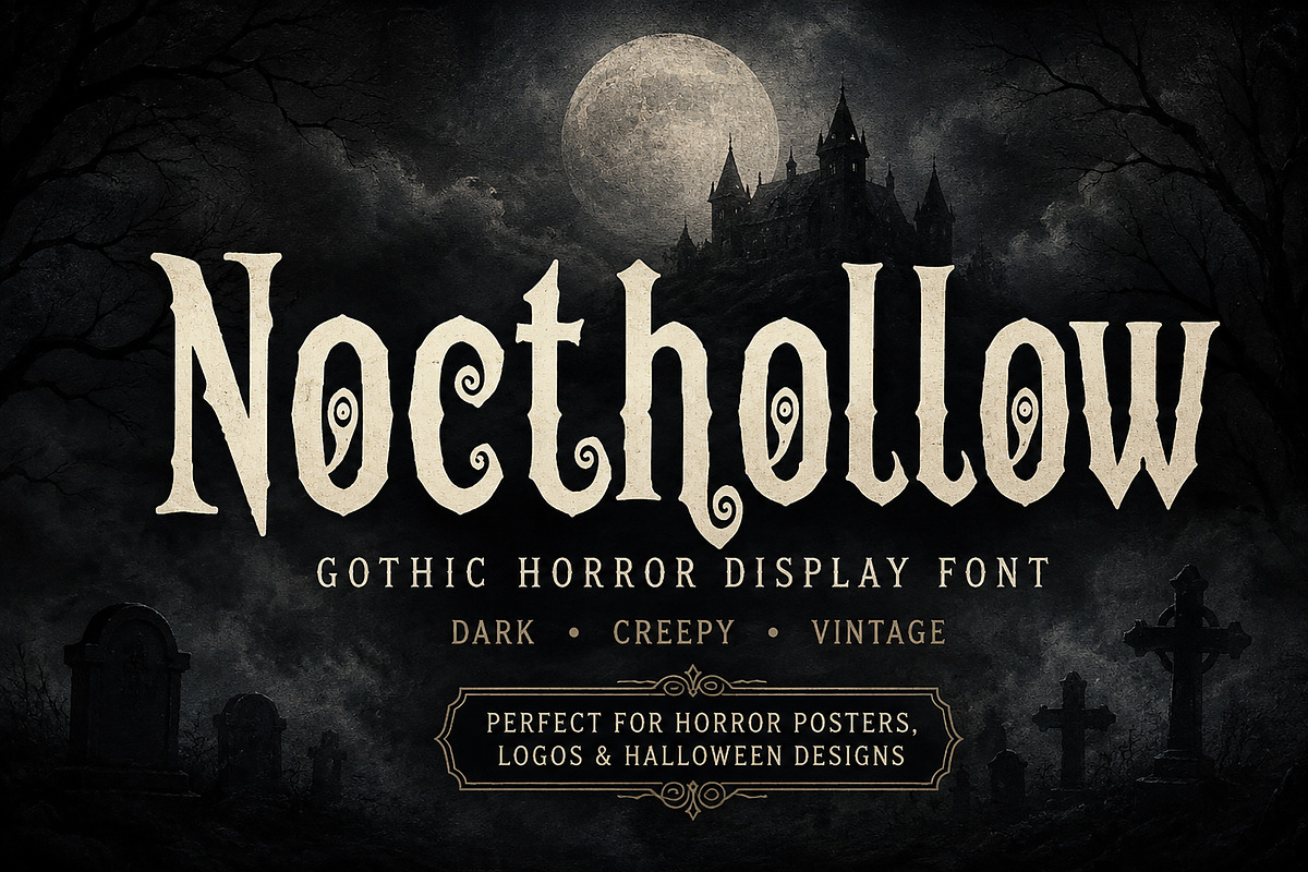 Nocthollow – Gothic Horror Font, a Blackletter Font by Wow Magic (Photo 1 of 5)