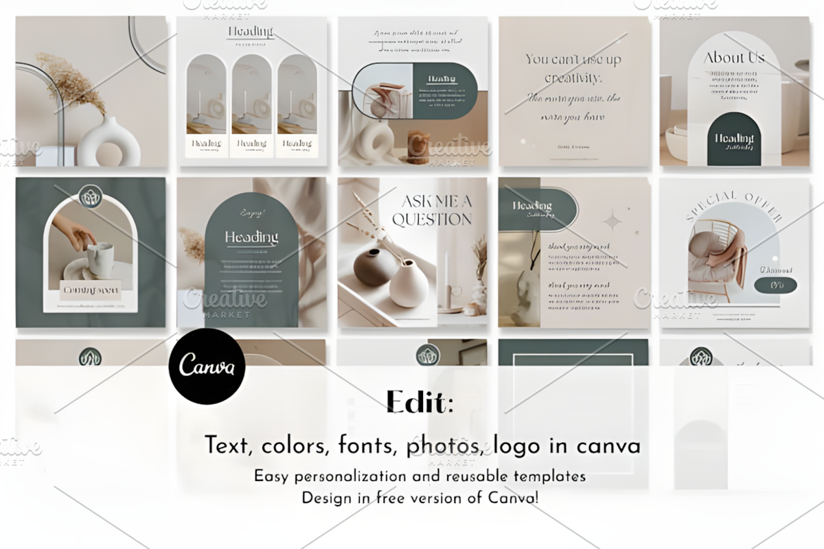 Instagram Posts & Stories Templates, a Social Media Template by Ink Gallery (Photo 3 of 5)