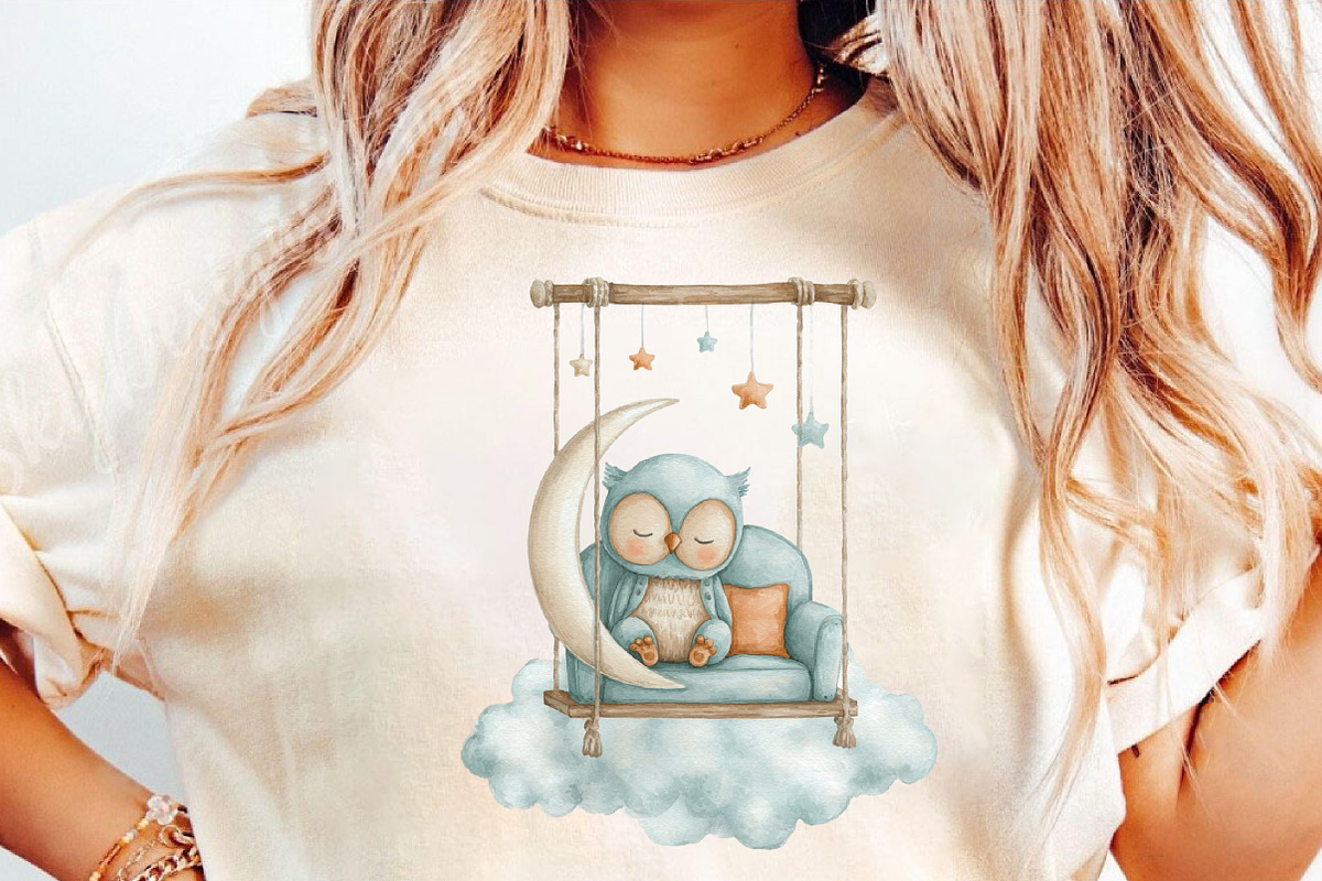 Sweet Dreams watercolor clipart, an Illustration by DreamCafeArt (Photo 5 of 6)
