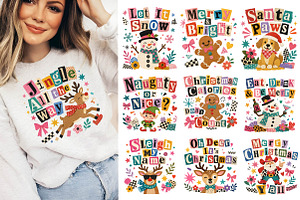 Whimsical Christmas Typography, a Seasonal Illustration by CreationArt