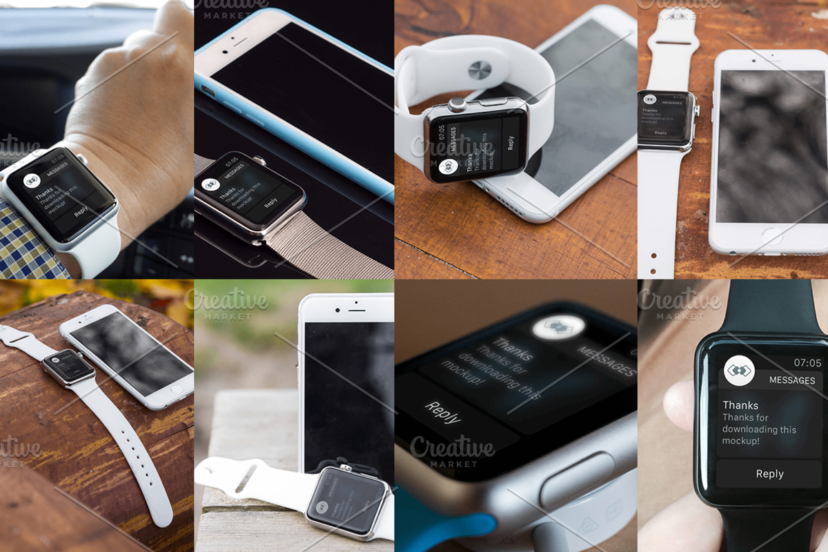 23 Apple Watch Real Photo Mockups, a Wearable Device Mockup by Xus Badia (Photo 3 of 3)