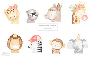 SAFARI ANIMAL FACES. Watercolor, an Animal Illustration by OlliArtDesign (Thumbnail 6 of 9)