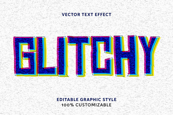 Glitch RGB Outline Text Effect preview 3