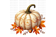 Pumpkins with Ornate Carvings, a Decorative Illustration by Bloom Craft Creations (Thumbnail 3 of 14)
