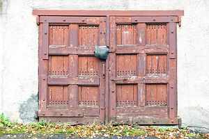 Front view of old garage doors, an Architecture Photo by BOOCYS