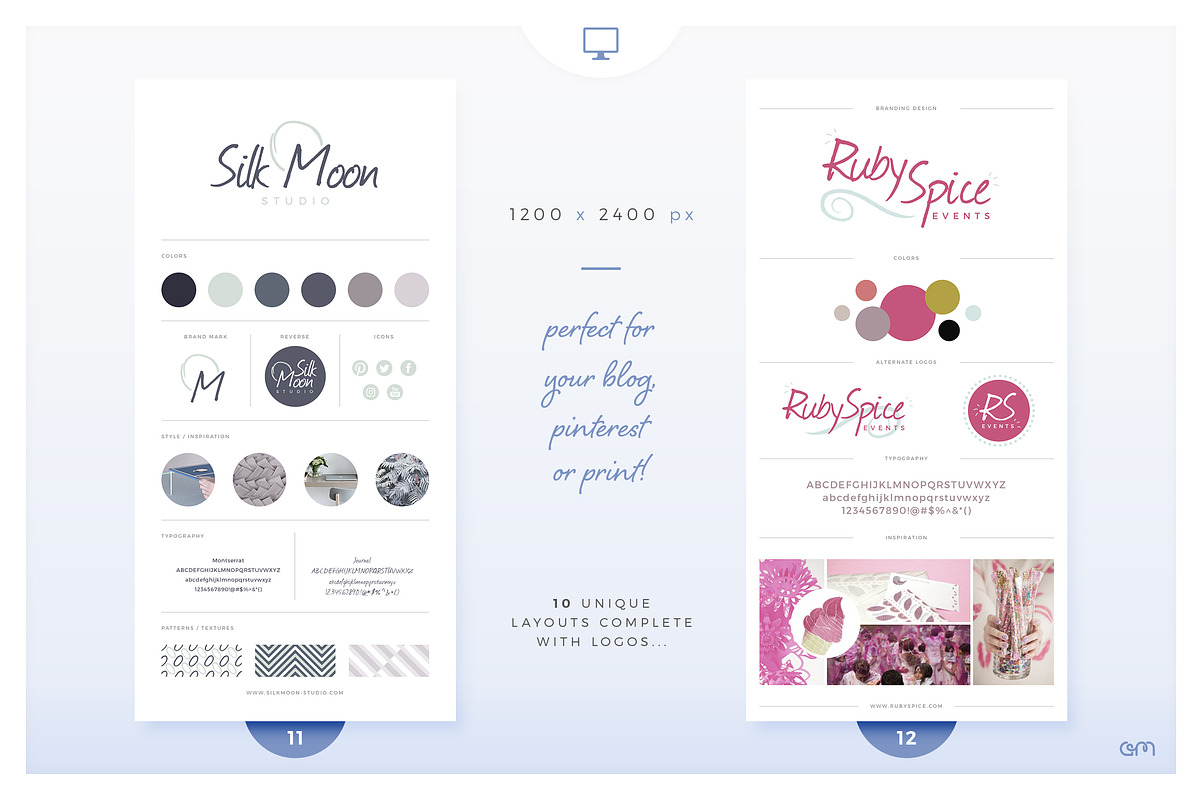 Brand Boards / Style Tiles VOL 2, a Templates & Theme by AM Studio (Photo 5 of 11)