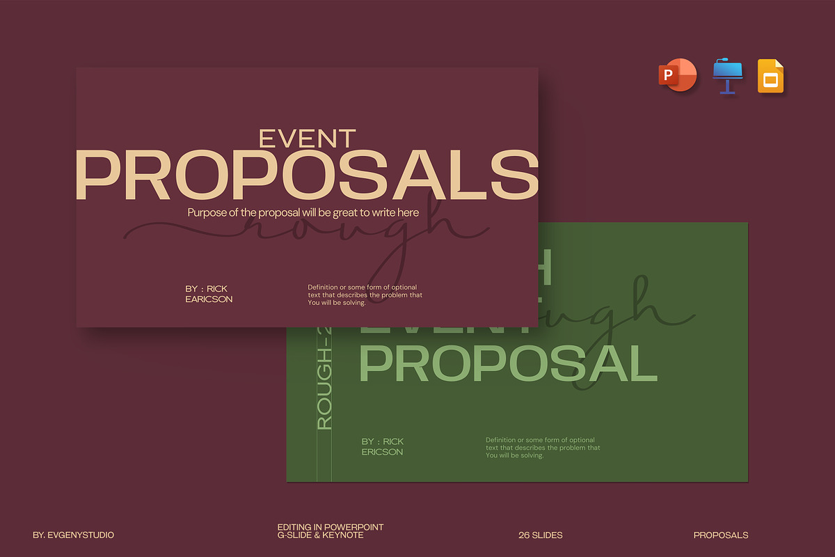 ROUGH Event Proposal Template