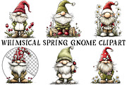 Whimsical Spring Gnome Clipart, an Illustration by OK Design (Thumbnail 2 of 6)