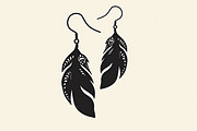 Leaf Earring Silhouette Bundle, an Object Graphic by balal (Thumbnail 10 of 15)