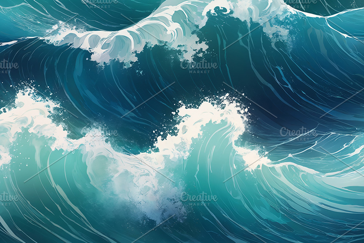 Ocean Waves, a Decorative Illustration by h.utomo (Photo 26 of 31)