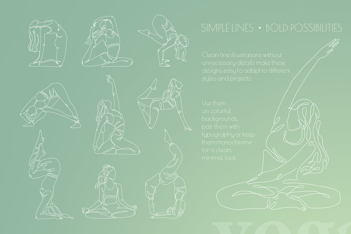 One Line Yoga Illustrations, a Person Illustration by Alina Kruss (Photo 4 of 9)
