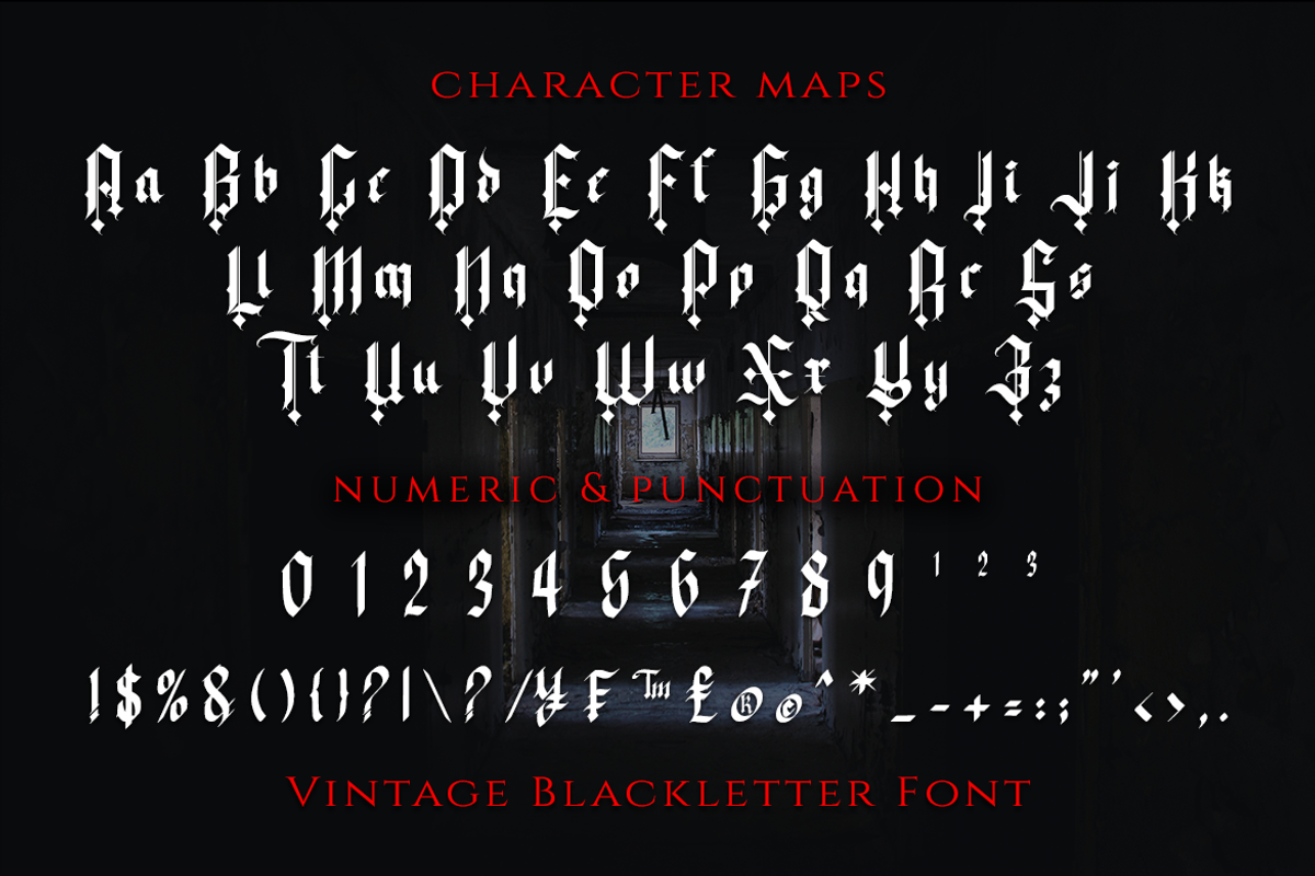 Xavierious Letter - Vintage Blacklet, a Blackletter Font by Meizzaluna Design (Photo 4 of 10)