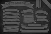 Pewter Ribbon Banner Clipart, an Illustration by Amanda Ilkov (Thumbnail 2 of 4)