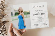 Senior Graduation Announcement Card, a Card Template by By Stephanie Design (Thumbnail 1 of 6)
