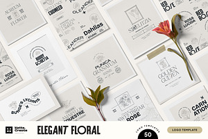 Elegant Floral Logo Kit