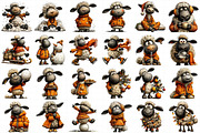 Quirky Winter Sheep Clipart, an Illustration by Daily.Designs (Thumbnail 3 of 5)
