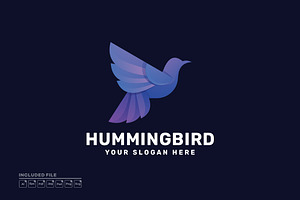 Hummingbird Gradient Colorful Logo, a Branding & Logo Template by yuanesei