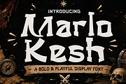Marlo Kesh Pirate Display Typeface, a Slab Serif Font by mesuka (Thumbnail 1 of 6)